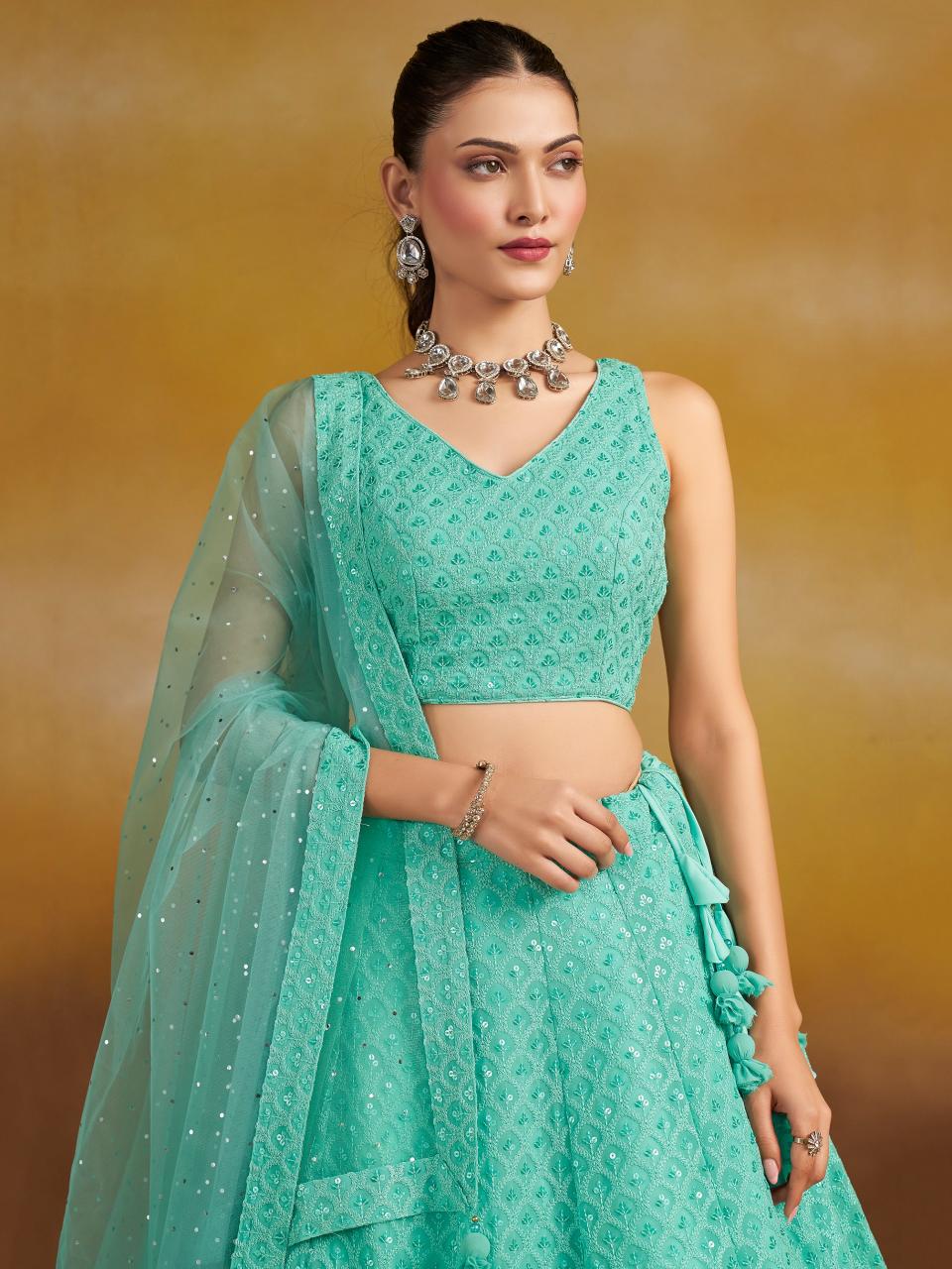 Sabella 5124 Sky catalog lehenga online india