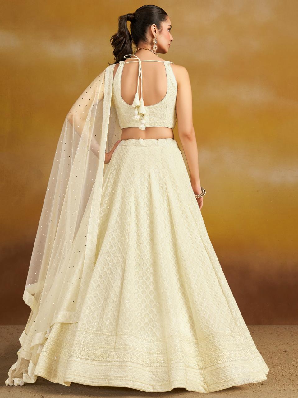 Sabella 5124 White catalog lehenga price in india