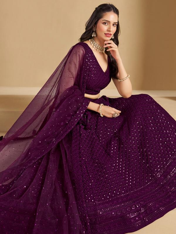 Sabella 5124 Wine catalog lehenga wholesalers in chandni chowk