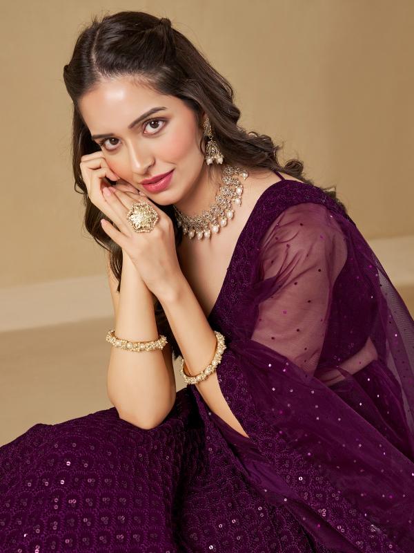 Sabella 5124 Wine catalog lehenga wholesalers in chandni chowk