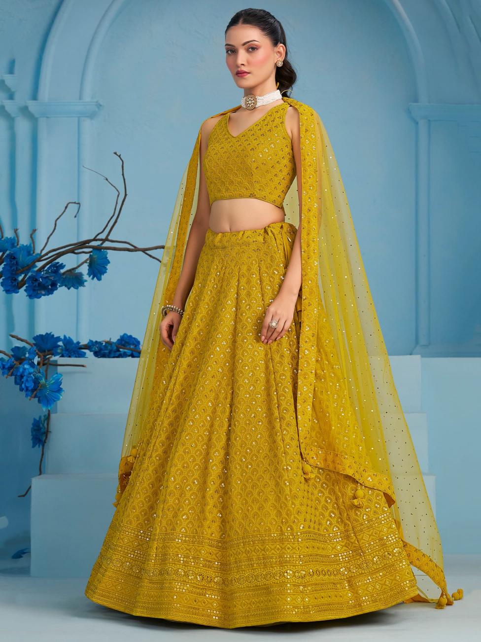 Sabella 5124 Yellow catalog lehenga online shopping india
