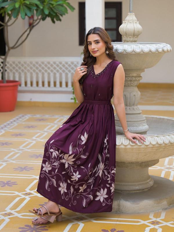 Sabella Heavy Rayon catalog western dress for ladies