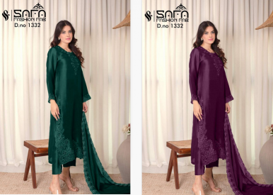 Safa Fashion Fab 1332 catalog palazzo suits pakistani