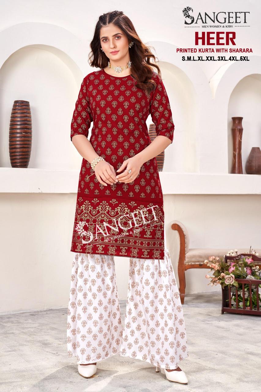 Sangeet Heer Catalog new indian kurti plazo dress 2025