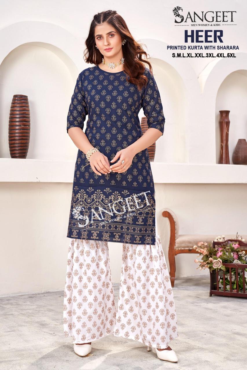 Sangeet Heer Catalog new indian kurti plazo dress 2025