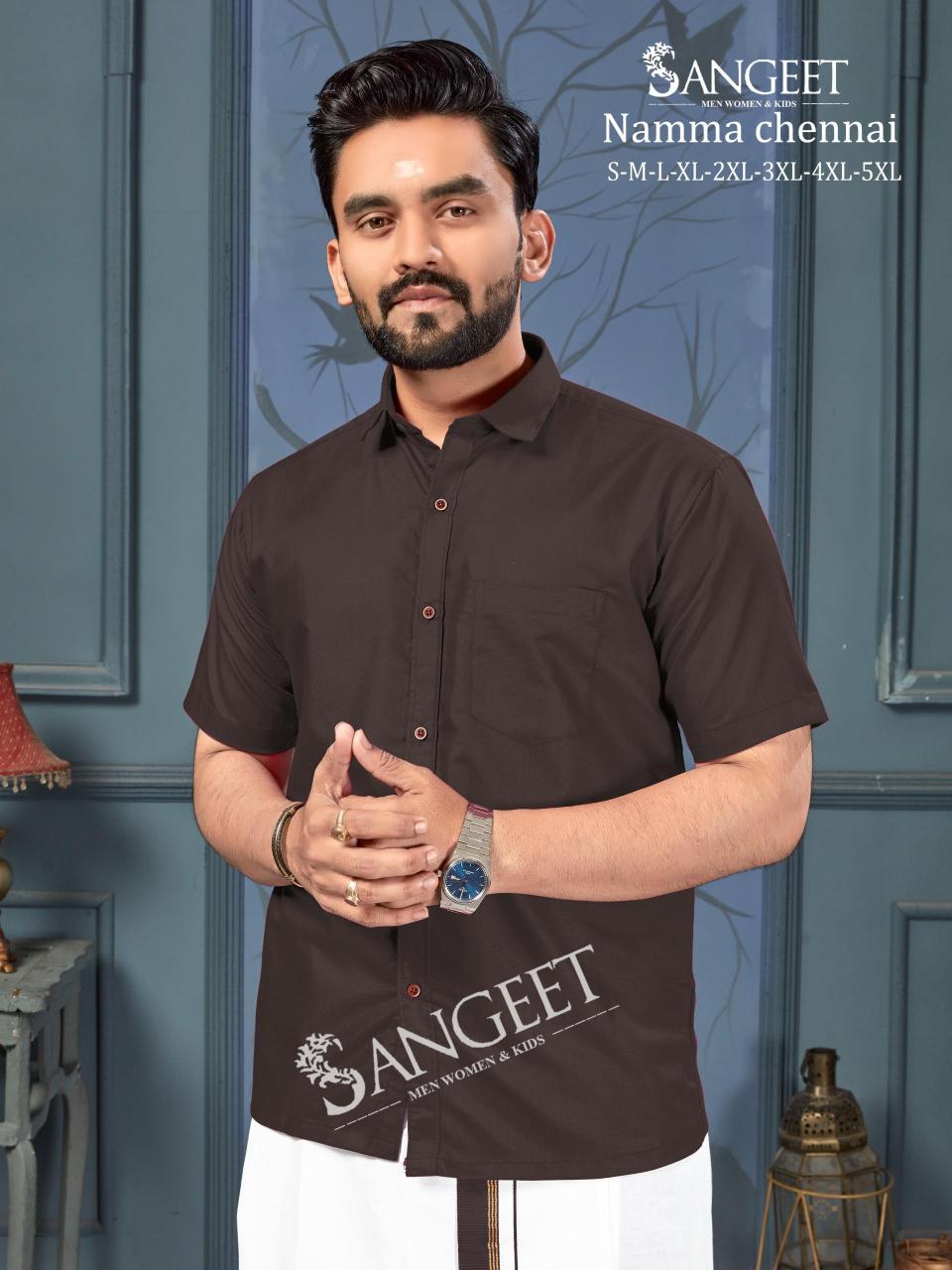 Sangeet Namma Chennai Vol 2 catalog Cotton Slub Shirt With Vesti
