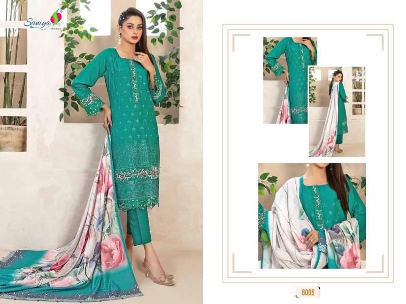 Saniya Rangrasiya chikankari Vol 8 catalog pure pakistani suits online