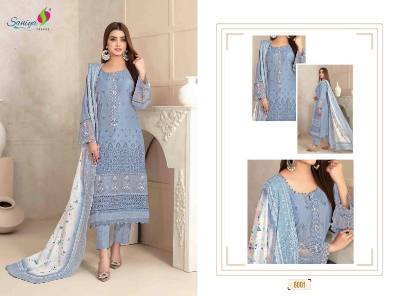 Saniya Rangrasiya chikankari Vol 8 catalog pure pakistani suits online