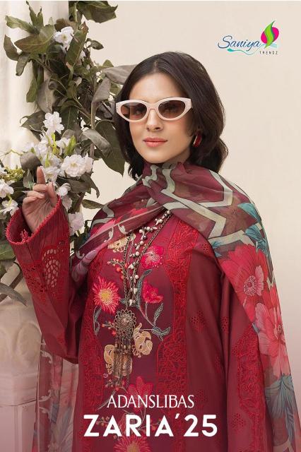 Saniya Zaria Vol 25 catalog palazzo pant suit design 2025 pakistani