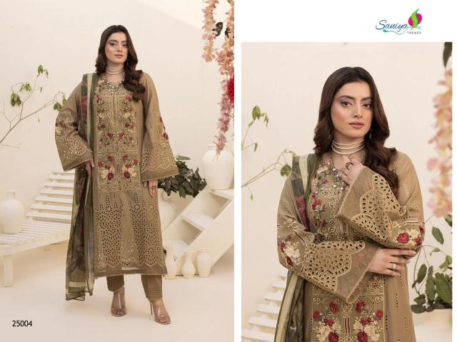Saniya Zaria Vol 25 catalog palazzo pant suit design 2025 pakistani