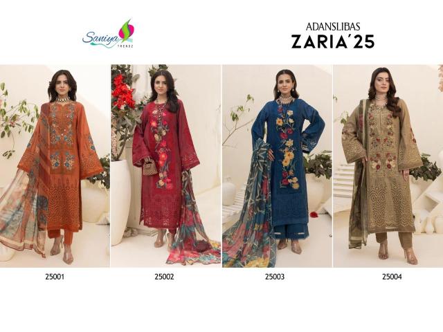 Saniya Zaria Vol 25 catalog palazzo pant suit design 2025 pakistani