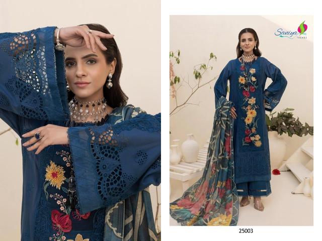 Saniya Zaria Vol 25 catalog palazzo pant suit design 2025 pakistani