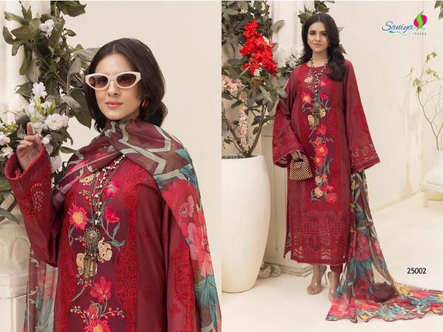 Saniya Zaria Vol 25 catalog palazzo pant suit design 2025 pakistani