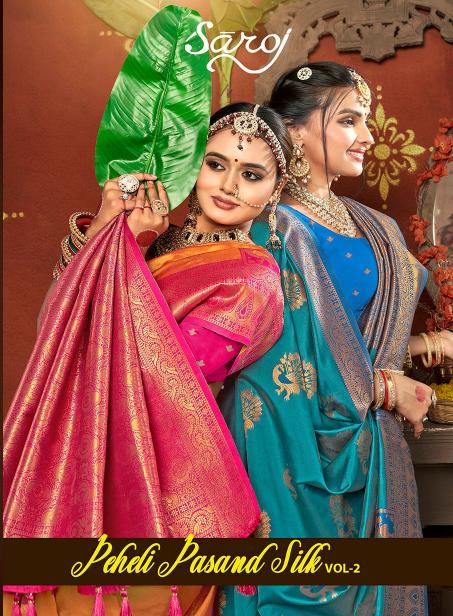 Saroj Peheli pasanad silk vol.2 50*600 silk saree surat with price wholesale