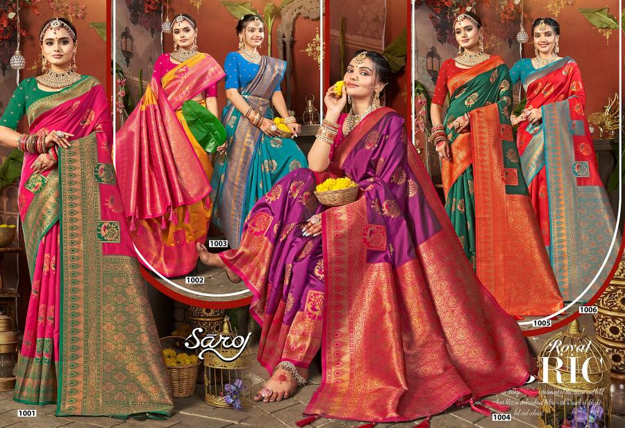 Saroj Peheli pasanad silk vol.2 50*600 silk saree surat with price wholesale