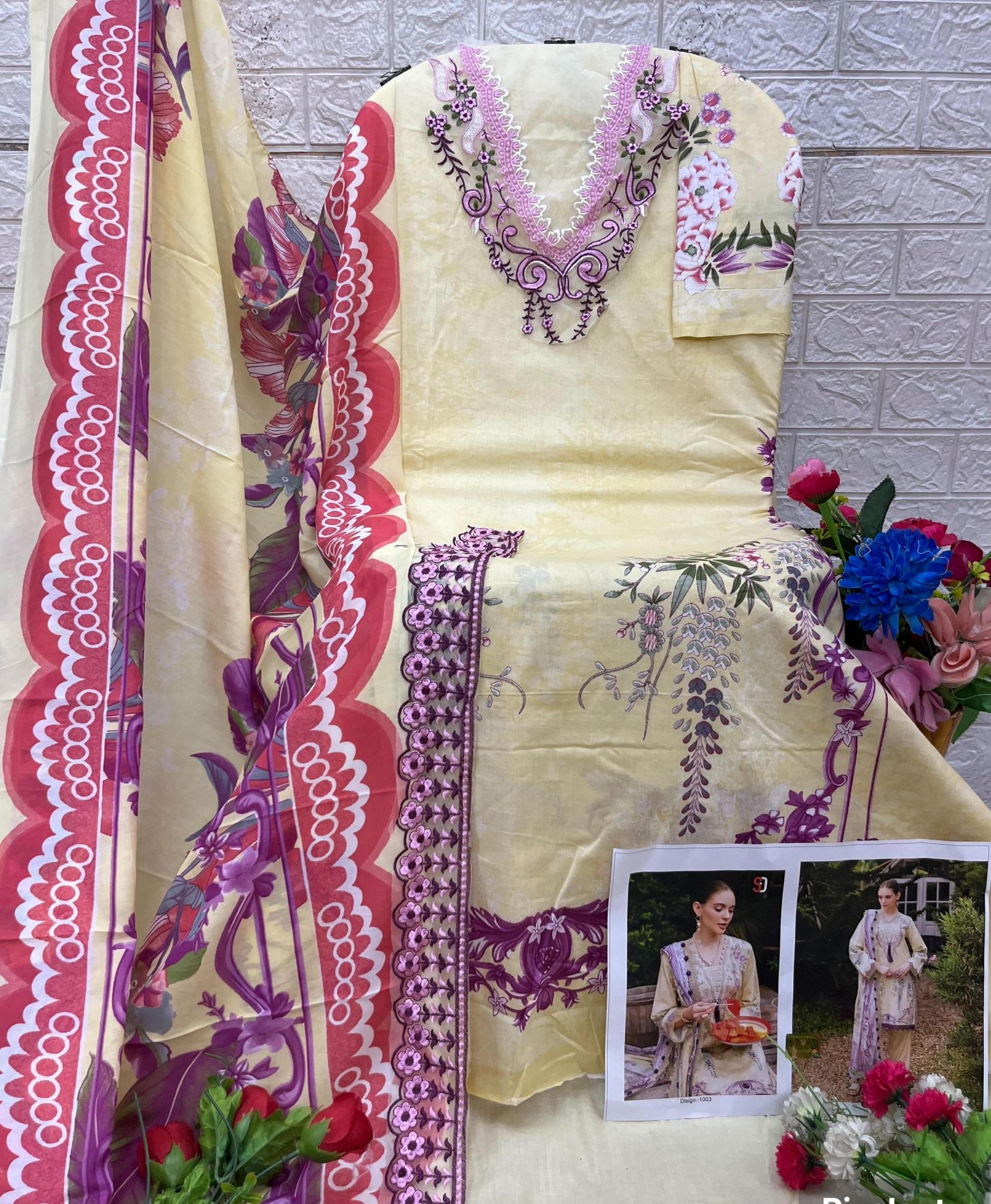 Sharaddha Jade Urbane vol 1 Catalog Chiffon Duppatta pakistani unstitched salwar suits