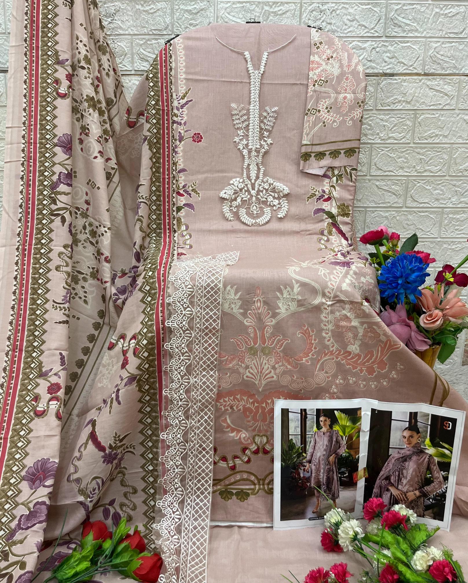 Sharaddha Jade Urbane vol 1 Catalog Cotton Duppatta pakistani unstitched suits pakistan