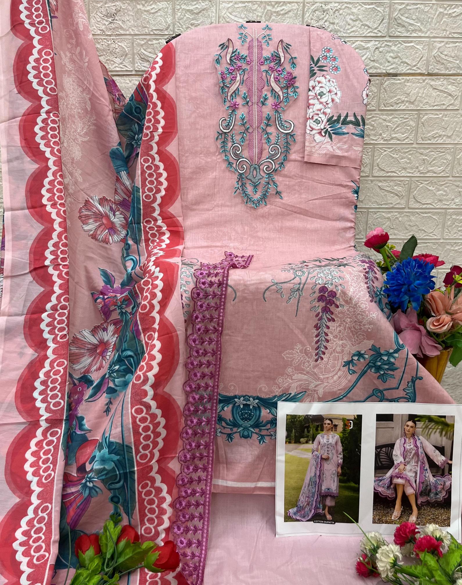 Sharaddha Jade Urbane vol 1 Catalog Cotton Duppatta pakistani unstitched suits pakistan