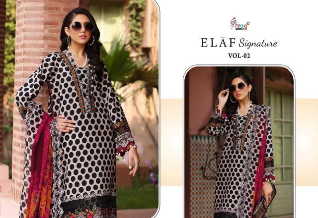 Shree Fabs Elaf Signature Vol 2 catalog Chiffon Duppatta pakistani designer suits online shopping uk