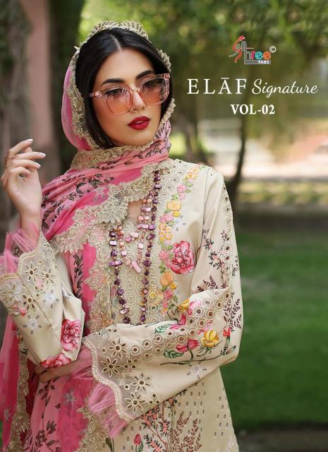 Shree Fabs Elaf Signature Vol 2 catalog Chiffon Duppatta pakistani designer suits online shopping uk