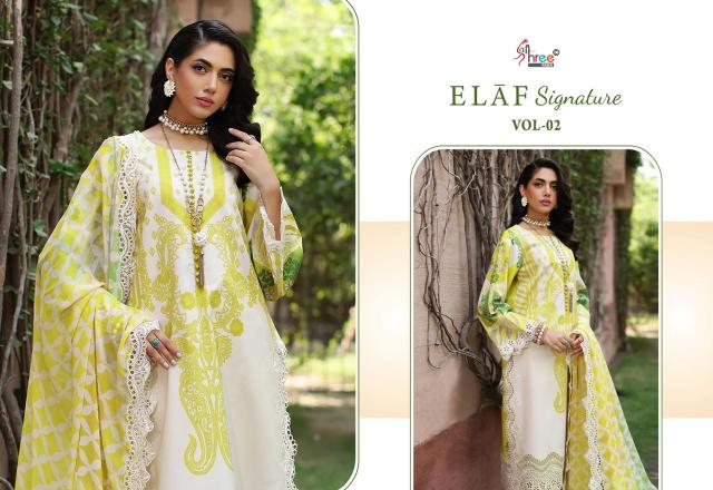 Shree Fabs Elaf Signature Vol 2 catalog Chiffon Duppatta pakistani designer suits online shopping uk