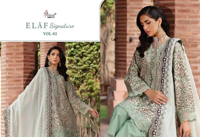 Shree Fabs Elaf Signature Vol 2 catalog Chiffon Duppatta pakistani designer suits online shopping uk