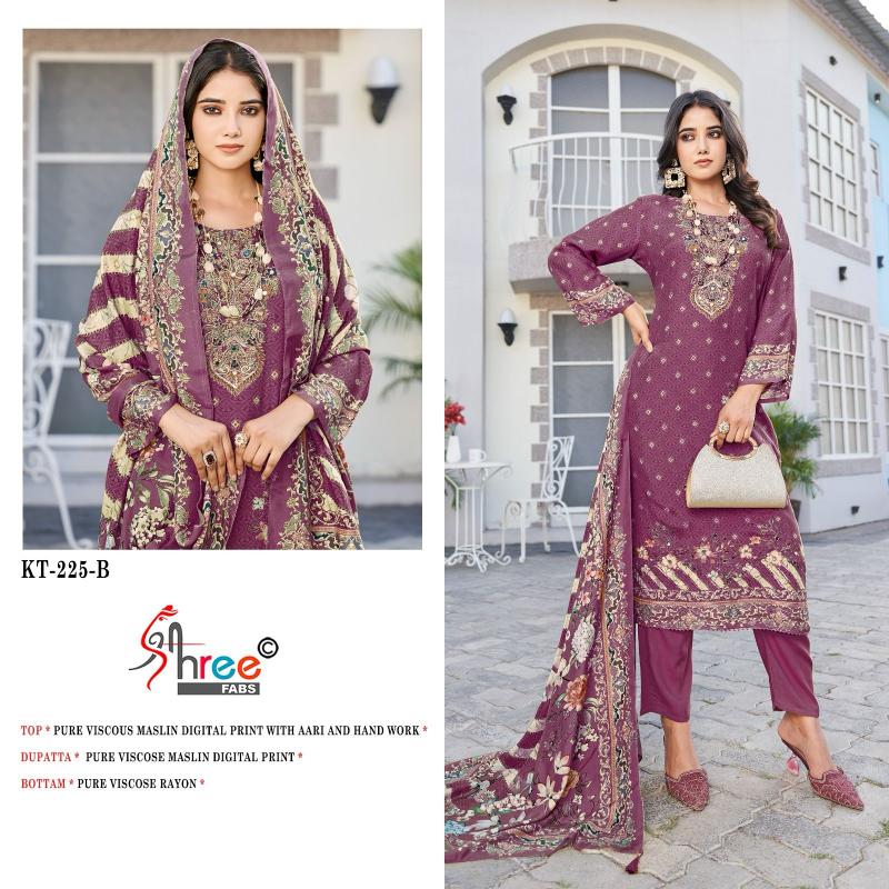 Shree Fabs KT 225 Catalog pakistani straight cut suits images
