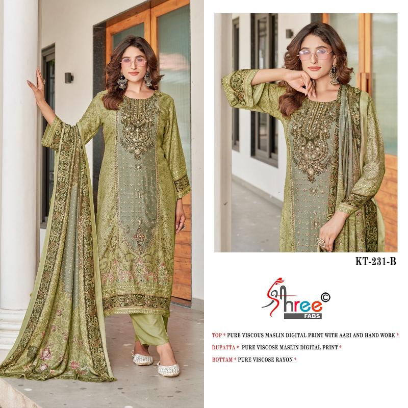 Shree Fabs KT 231 Catalog pakistani suits style images