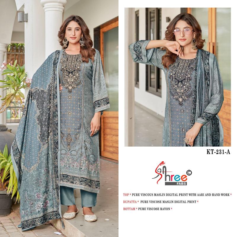 Shree Fabs KT 231 Catalog pakistani suits style images