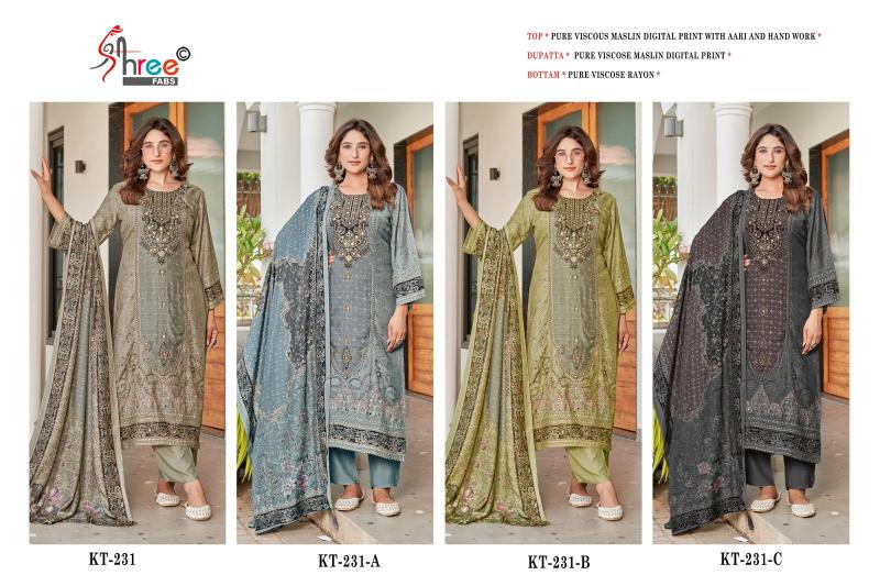 Shree Fabs KT 231 Catalog pakistani suits style images