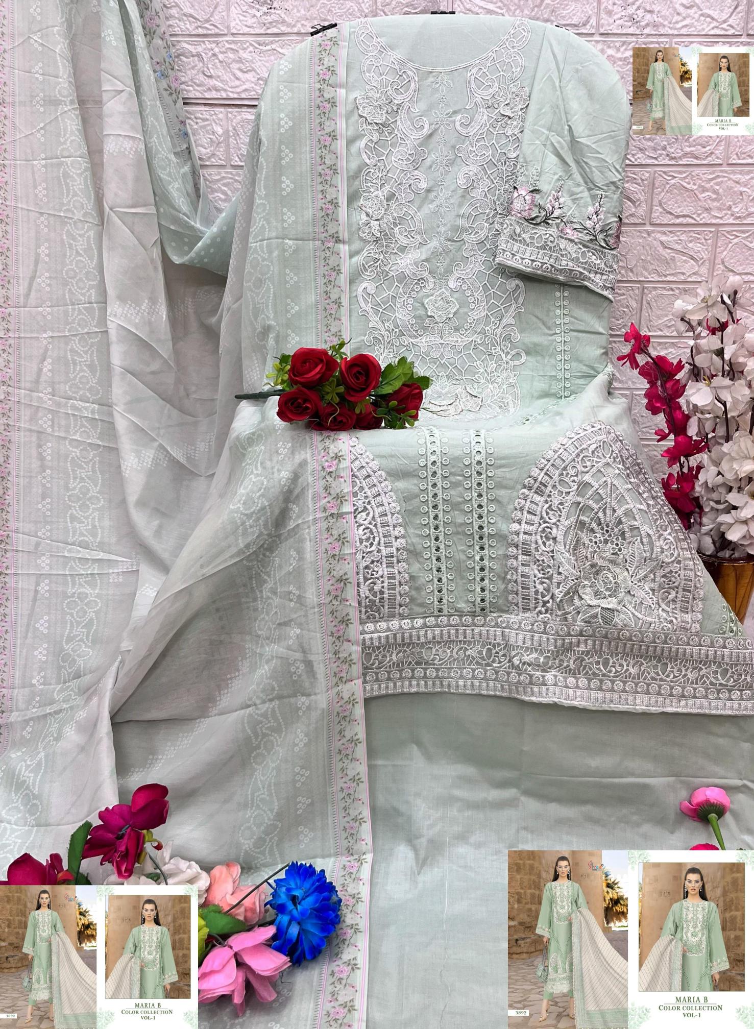 Shree Fabs Mariya B color collection vol 1 catalog Cotton Duppatta pakistani girls palazzos suit