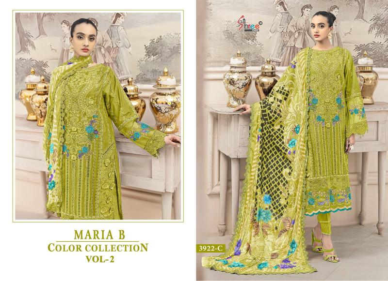 Shree Fabs Mariya B color collection vol 2 catalog Chiffon Duppatta pakistani replica suits in delhi