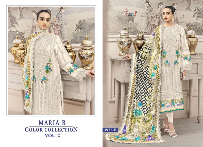 Shree Fabs Mariya B color collection vol 2 catalog Chiffon Duppatta pakistani replica suits in delhi