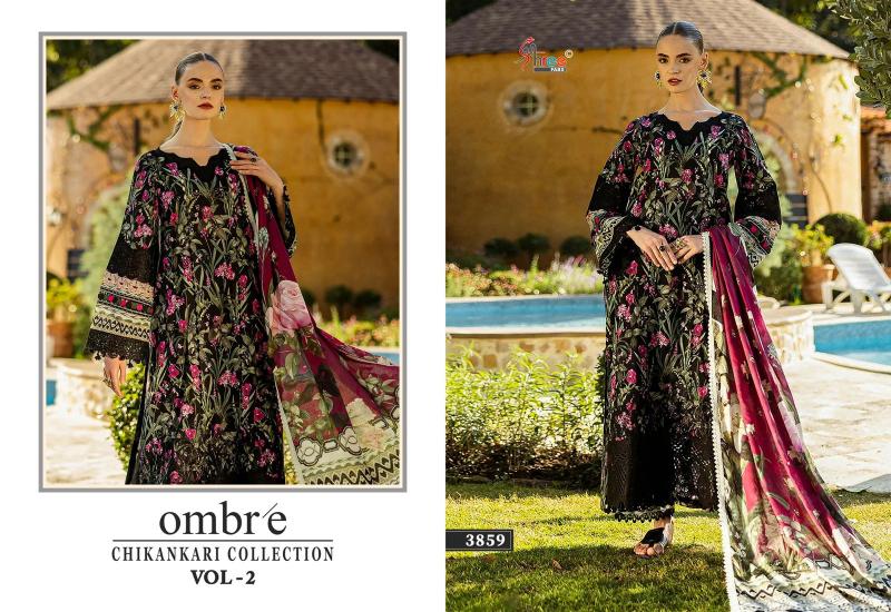 Shree Fabs Ombre Chikankari Lawn Collection Vol 2 catalog Chiffon Duppatta pakistani sharara suits for wedding