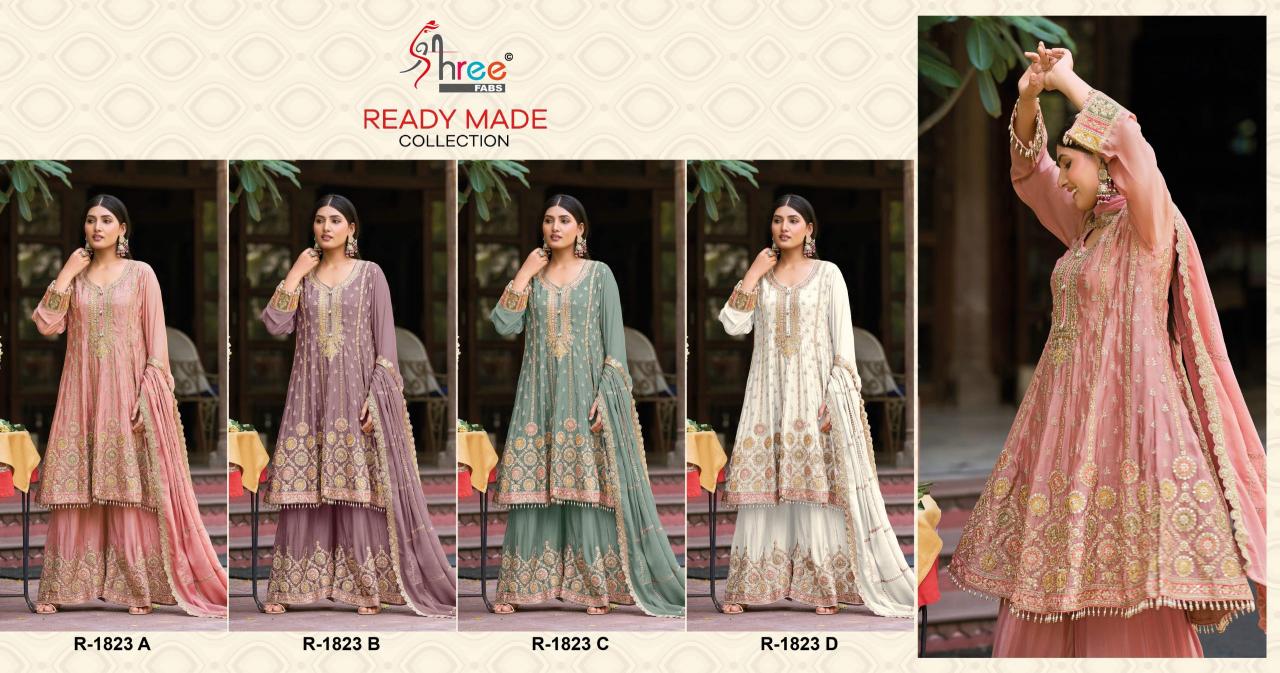 Shree Fabs R 1823 catalog pakistani palazzo suit online india