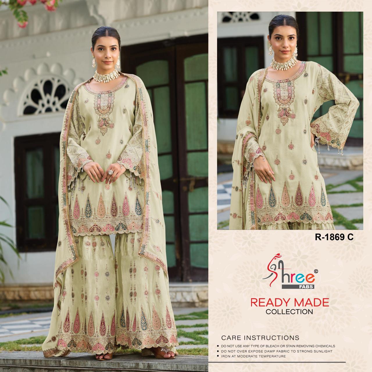 Shree Fabs R 1869 catalog pakistani party wear suits with price