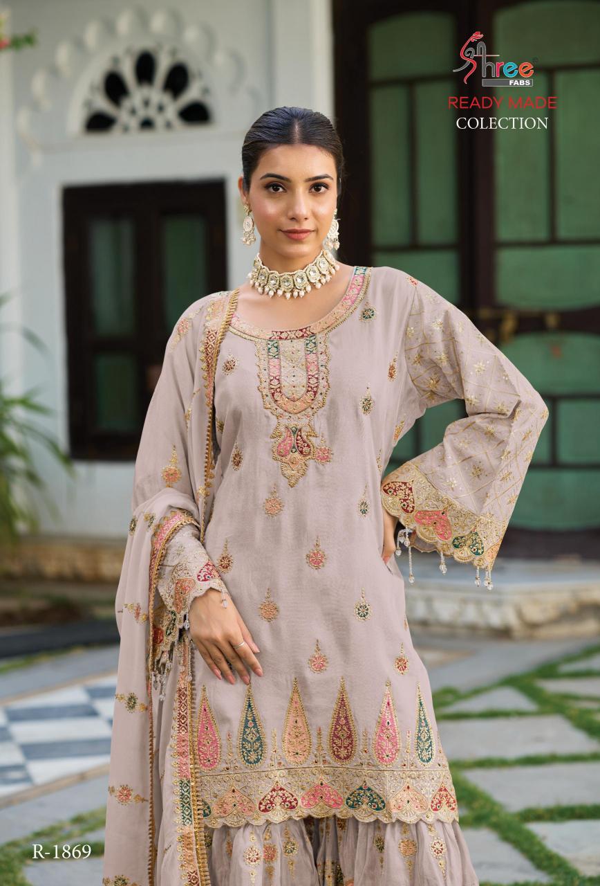 Shree Fabs R 1869 catalog pakistani party wear suits with price