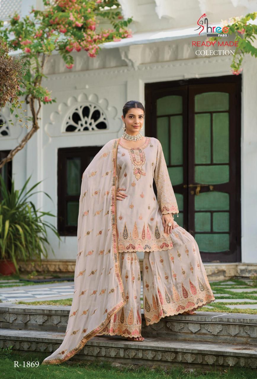Shree Fabs R 1869 catalog pakistani party wear suits with price