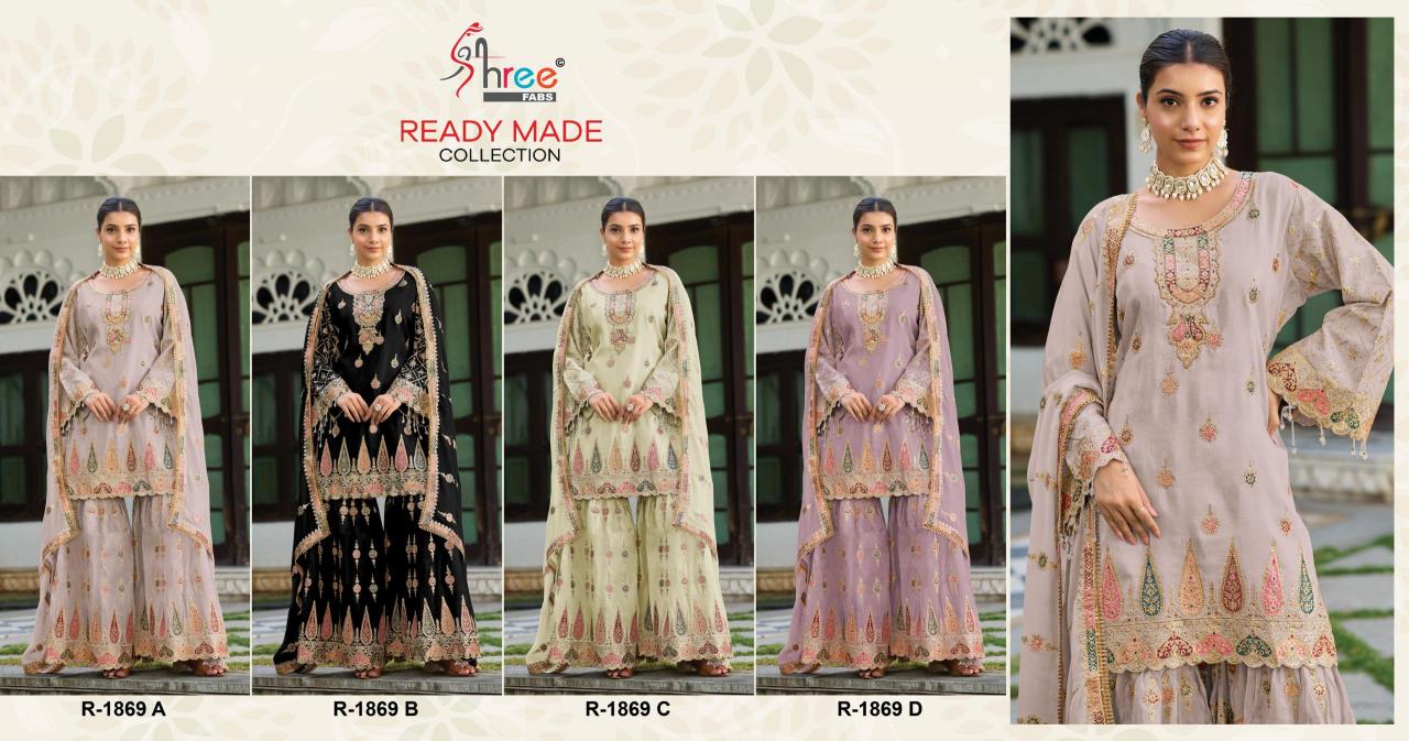 Shree Fabs R 1869 catalog pakistani party wear suits with price