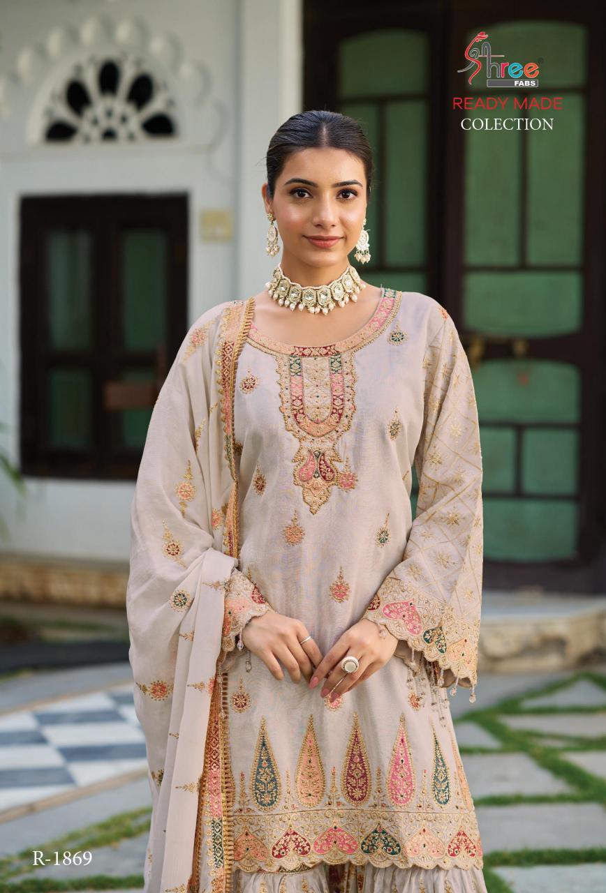 Shree Fabs R 1869 catalog pakistani party wear suits with price
