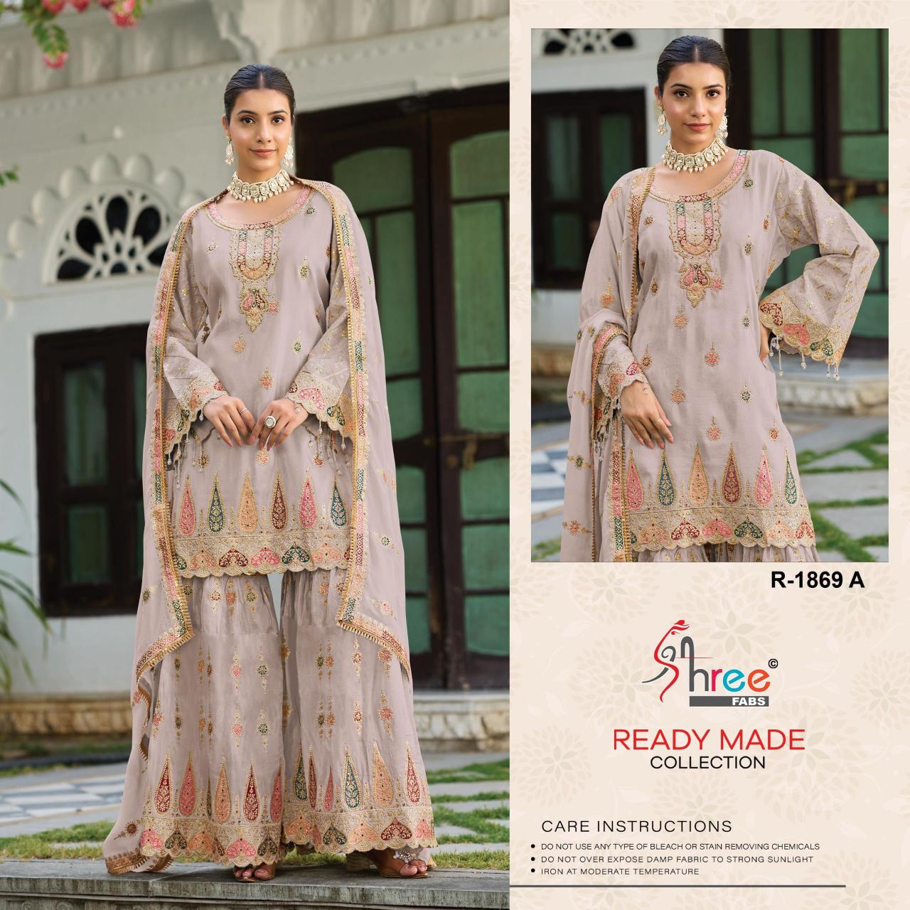 Shree Fabs R 1869 catalog pakistani party wear suits with price