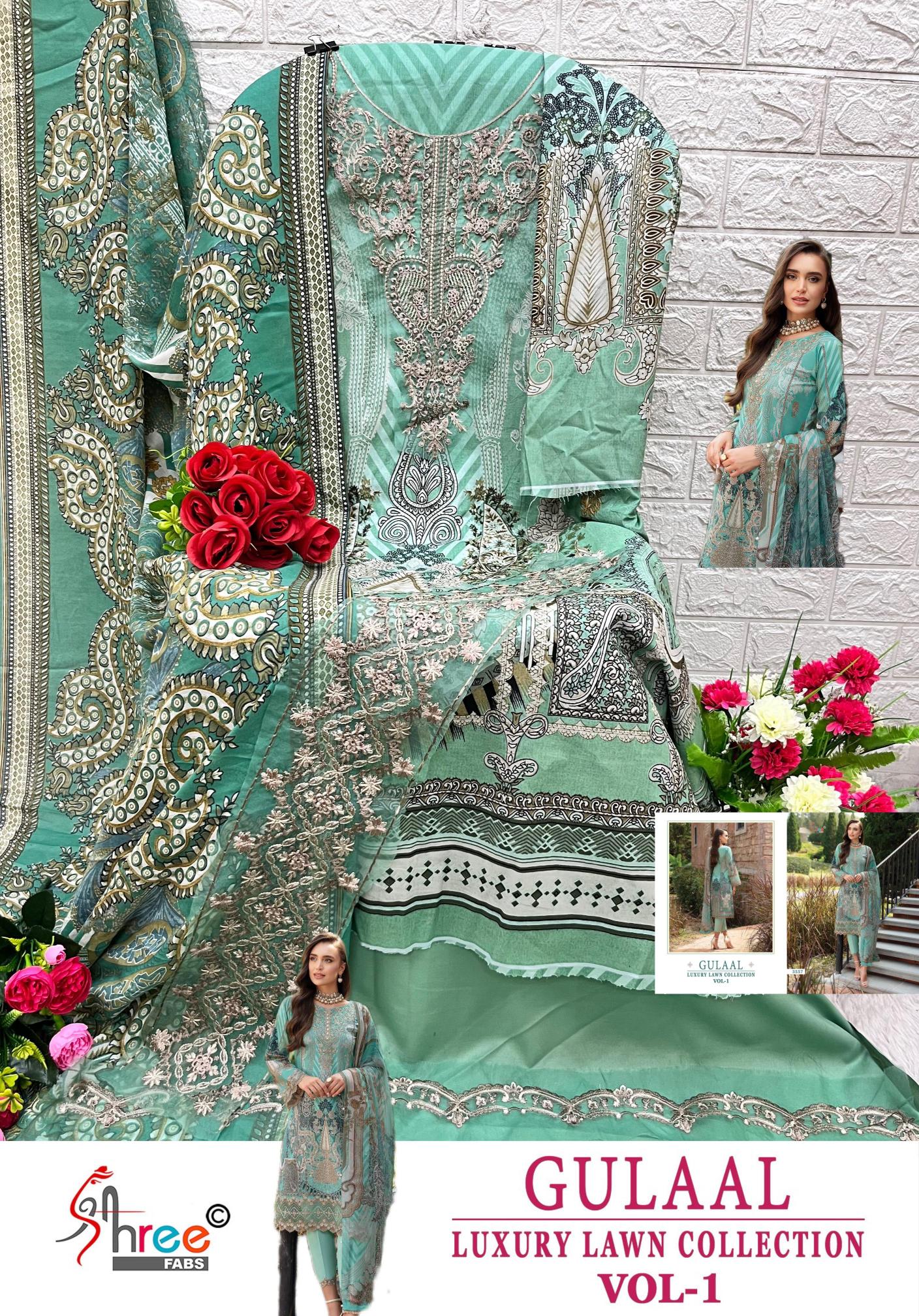Shree Gulaal Luxury Lawn Vol 1 Nx Catalog bridal pakistani salwar suits