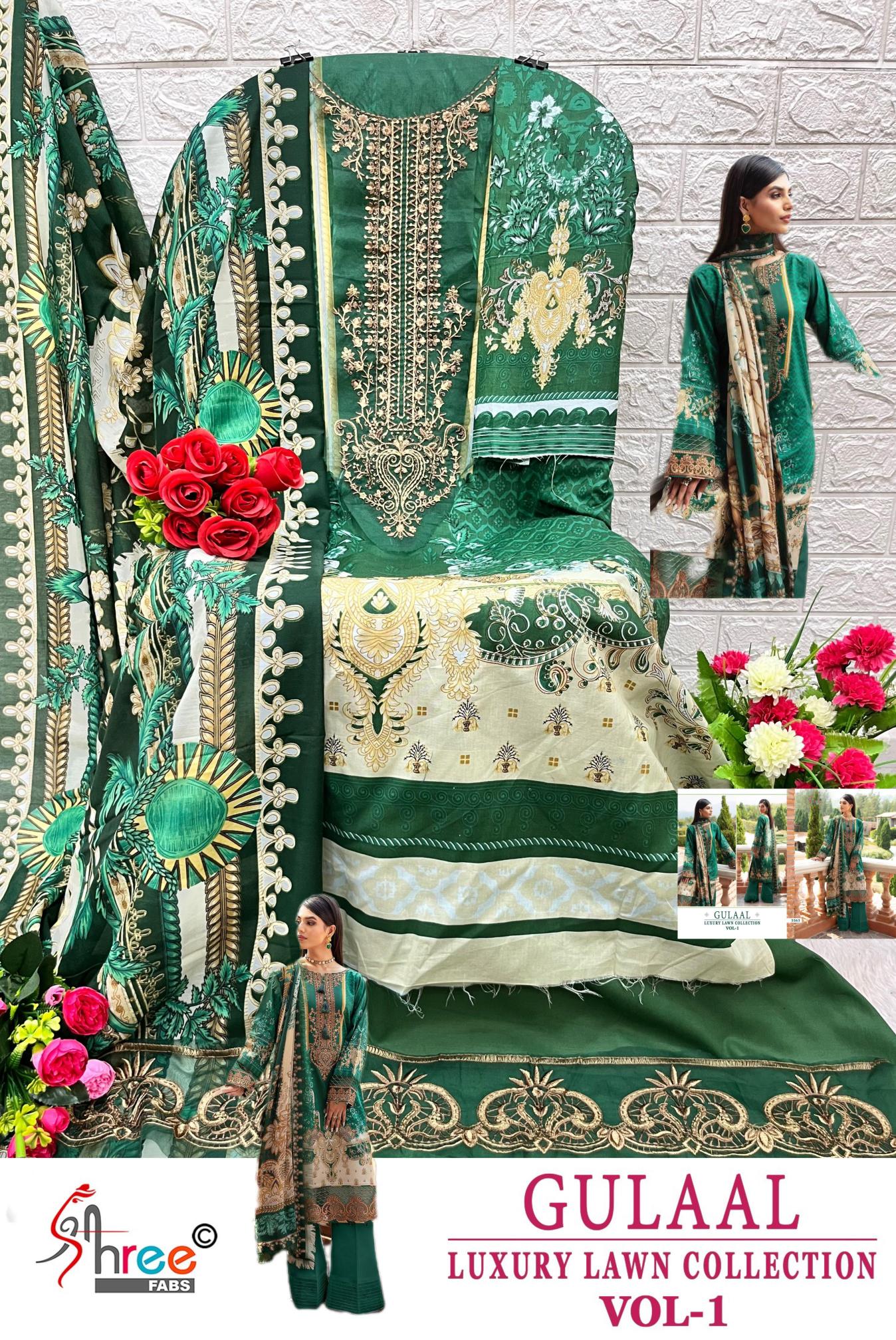 Shree Gulaal Luxury Lawn Vol 1 Nx Catalog bridal pakistani salwar suits