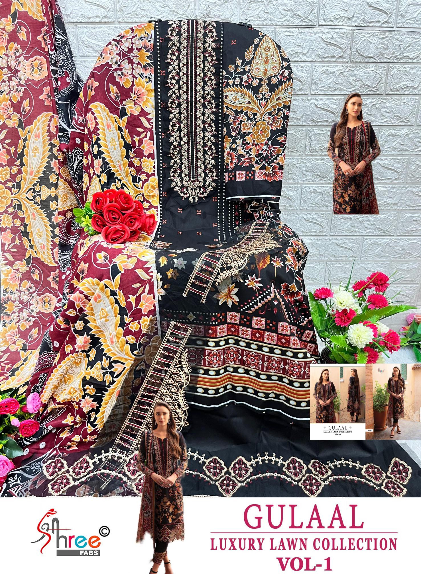 Shree Gulaal Luxury Lawn Vol 1 Nx Catalog bridal pakistani salwar suits
