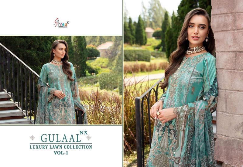 Shree Gulaal Luxury Lawn Vol 1 Nx Catalog bridal pakistani salwar suits