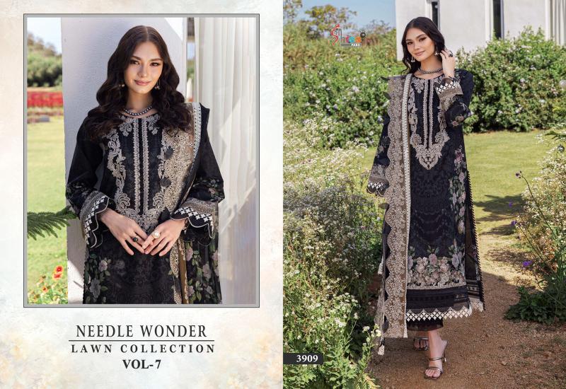 Shree Needle Wonder Lawn Collection Vol 7 Catalog Cotton Dupatta pakistani style cotton suits