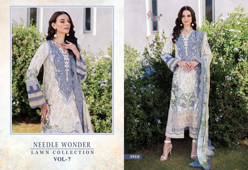 Shree Needle Wonder Lawn Collection Vol 7 Catalog Cotton Dupatta pakistani style cotton suits