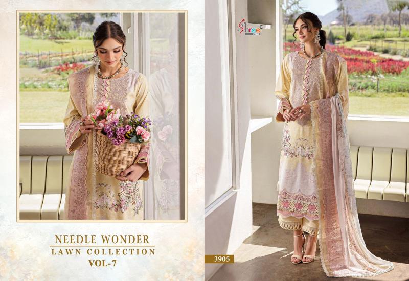 Shree Needle Wonder Lawn Collection Vol 7 Catalog Cotton Dupatta pakistani style cotton suits