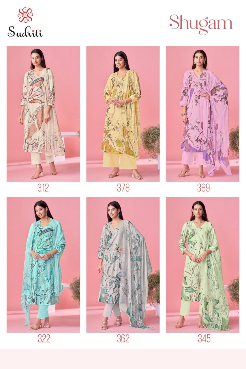 Sudriti Shugam Catalog wholesale unstitched salwar kameez suppliers