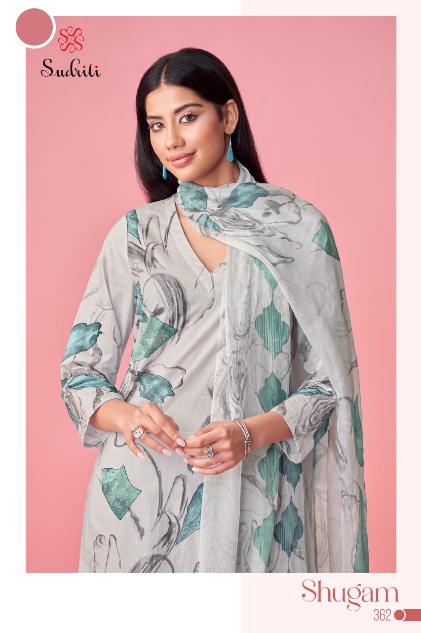 Sudriti Shugam Catalog wholesale unstitched salwar kameez suppliers